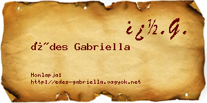 Édes Gabriella névjegykártya